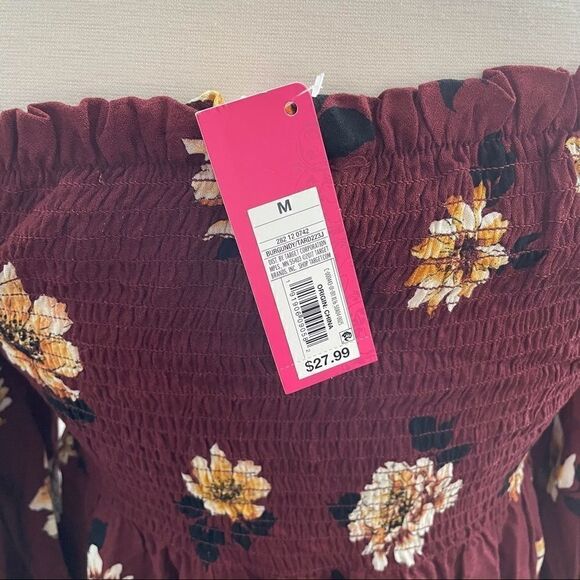 NWT Xhilaration Floral Print Long Sleeve Dress - Picture 7 of 7